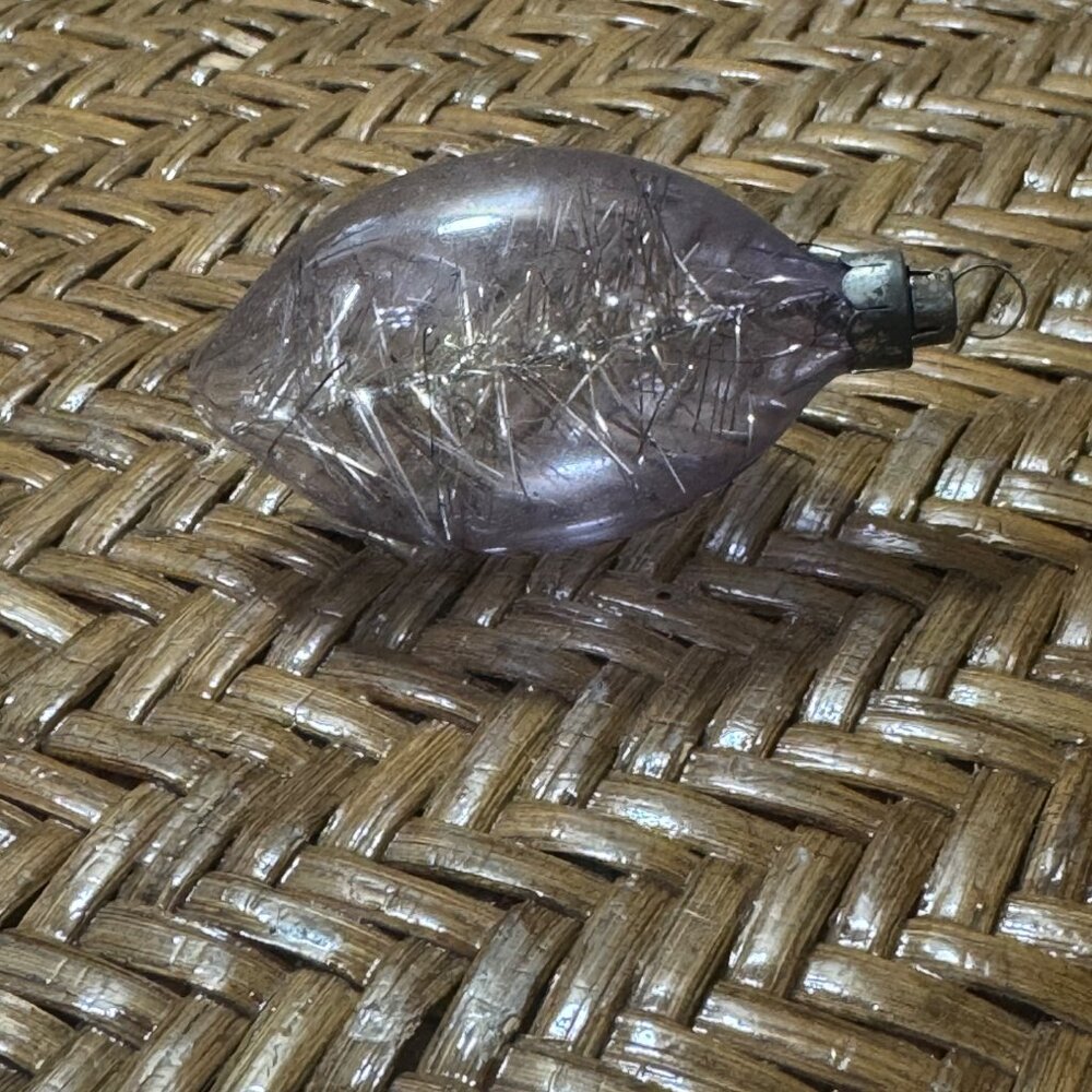 Vintage WWII Era Unsilvered With Tinsel Inside Christmas Ornament - Picture 3 of 6